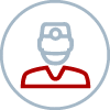 Icon mit der Darstellung eines Oralchirurgen