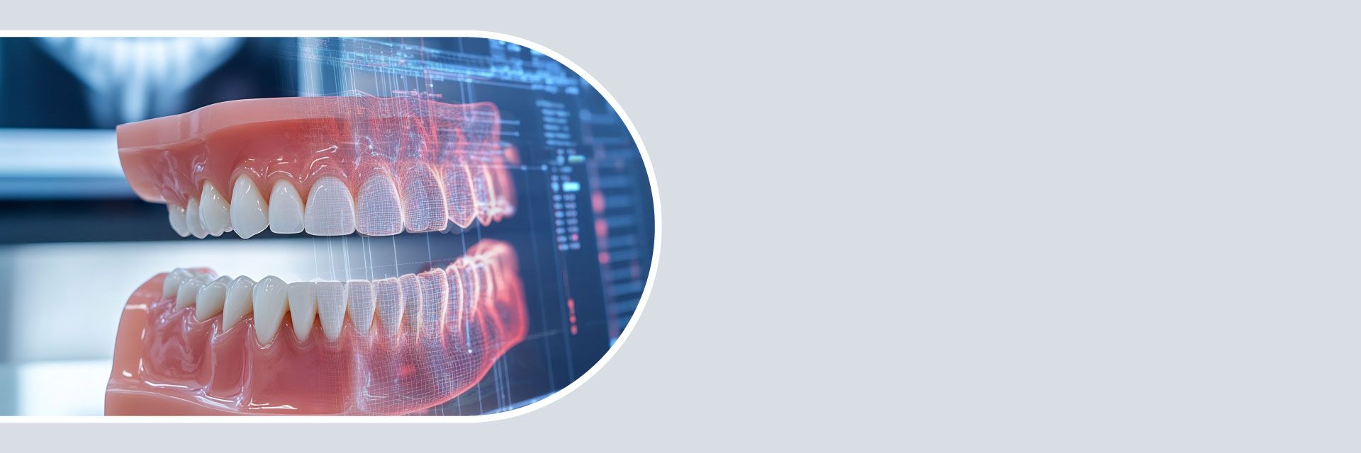 Motiv des Implantologietags 2026, das eine analogen und eine digitale Abformung abbildet.