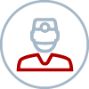 Icon mit der Darstellung eines Oralchirurgen
